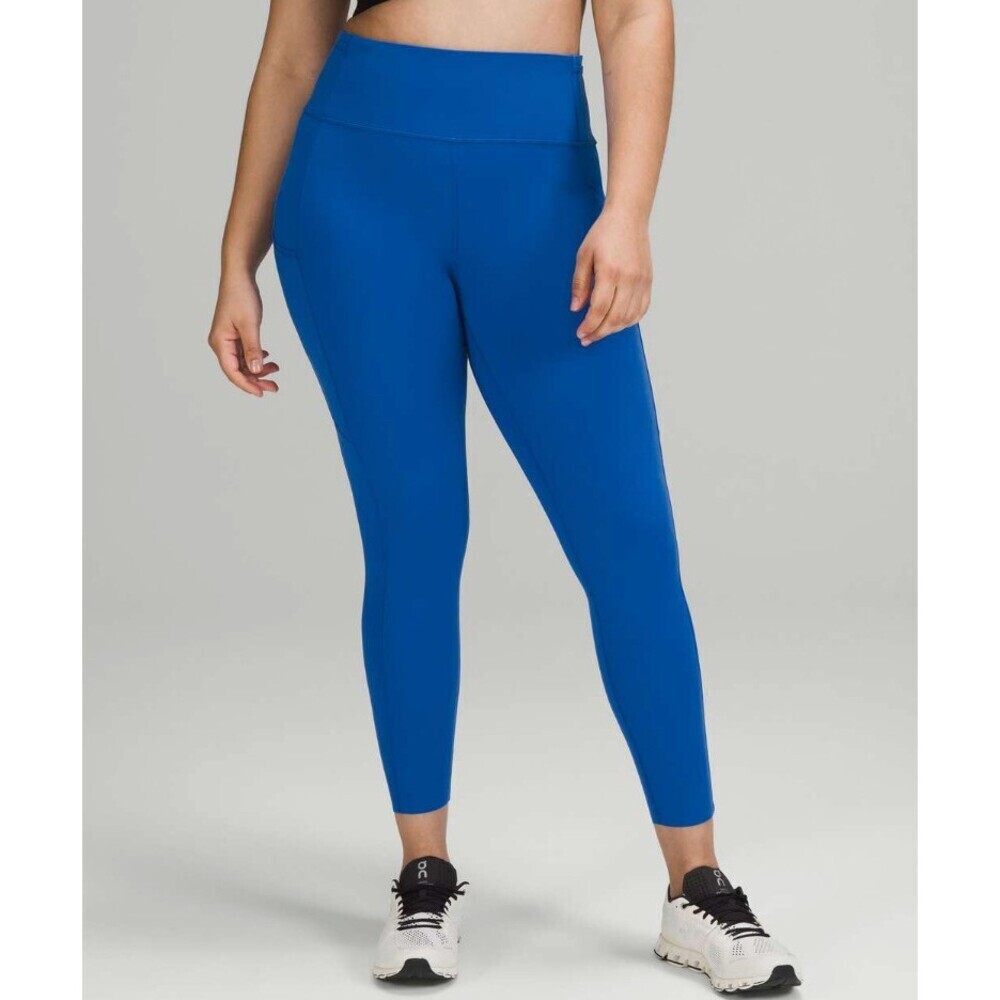 Lululemon Fast and Free High-Rise Tight 25" Blazer Blue Tone Size 6